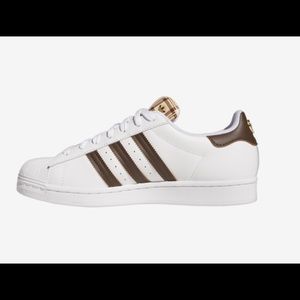 ADIDAS SUPERSTAR White with Brown size 11.5